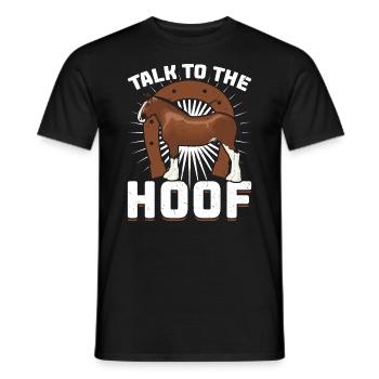 Conversation avec le sabot - Clydesdale - T-shirt homme - noir - Devant - AI Model Male 178 light (178cm)