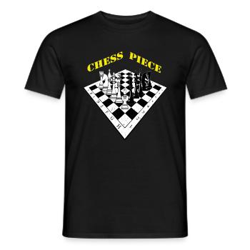 Chess Chess Player Chess Board Chess Tournament - Men's T-Shirt - black - Front - AI Model Male 178 light (178cm)