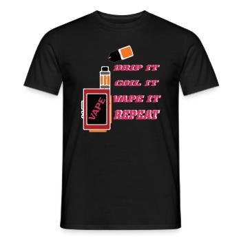 E-Cigarettes E-Shisha Smoking Vaping Liquid - Men's T-Shirt - black - Front - AI Model Male 178 light (178cm)