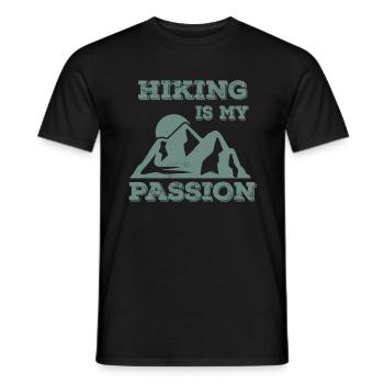 Climbing Climbers Mountains Climbing Wall Kletterdad - Men's T-Shirt - black - Front - AI Model Male 178 light (178cm)
