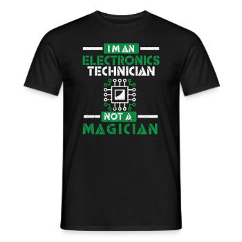 Electric Electrician Eloktronics Electric Power Electrics - Men's T-Shirt - black - Front - AI Model Male 178 light (178cm)