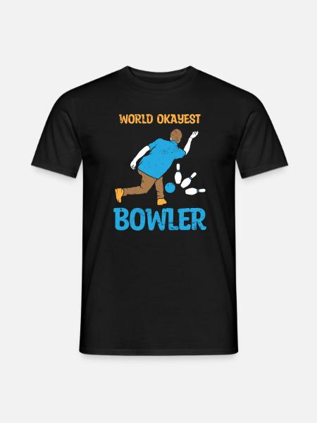 Bowling Bowlingkugel Bowlingbahn Strike - Männer T-Shirt - Schwarz