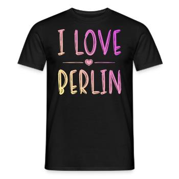 I Love Berlin - Männer T-Shirt - Schwarz - Vorne - AI Model Male 178 light (178cm)