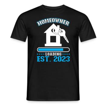 Hauseigentümer - Neuer Hauseigentümer 2023 - Männer T-Shirt - Schwarz - Vorne - AI Model Male 178 light (178cm)