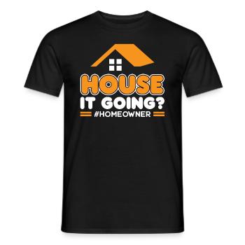 House It Going - New Homeowner - Men's T-Shirt - black - Front - AI Model Male 178 light (178cm)