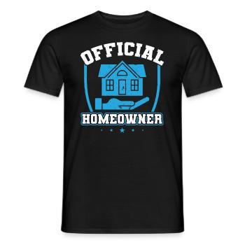 Offizieller Hausbesitzer - Neuer Hausbesitzer - Männer T-Shirt - Schwarz - Vorne - AI Model Male 178 light (178cm)