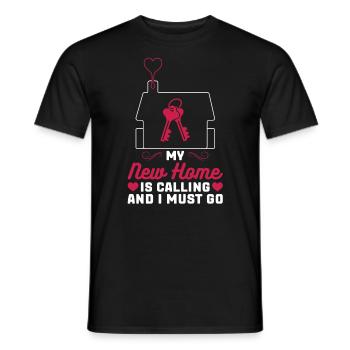 Ma nouvelle maison m’appelle et je dois partir - T-shirt homme - noir - Devant - AI Model Male 178 light (178cm)