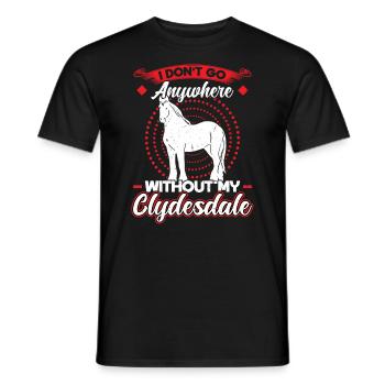 Je ne vais nulle part sans mon Clydesdale - T-shirt homme - noir - Devant - AI Model Male 178 light (178cm)
