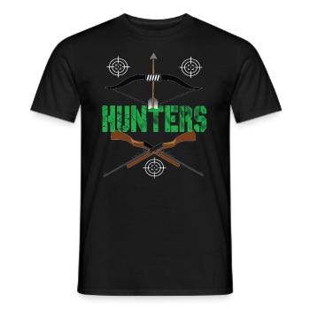 Chasseur Chasse Chasse Chasse Fusil de Tir - T-shirt homme - noir - Devant - AI Model Male 178 light (178cm)