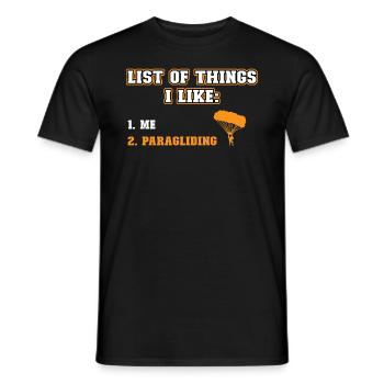 Ich Mag Mich Und Gleitschirmfliegen - Gleitschirm - Männer T-Shirt - Schwarz - Vorne - AI Model Male 178 light (178cm)
