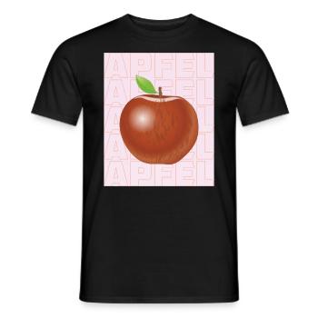 APFEL - Männer T-Shirt - Schwarz - Vorne - AI Model Male 178 light (178cm)