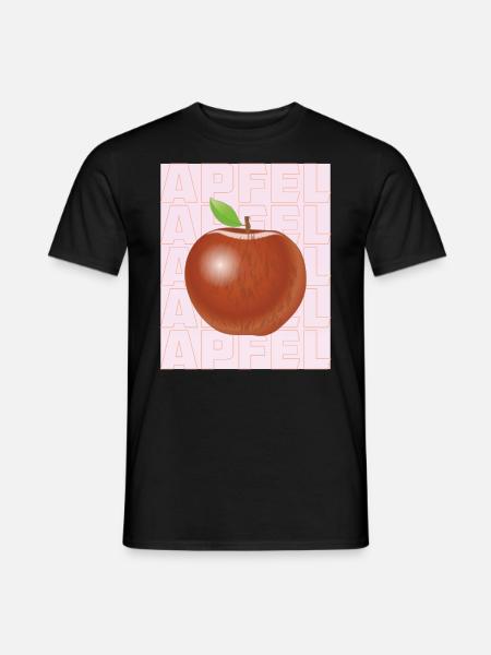 APFEL - Männer T-Shirt - Schwarz