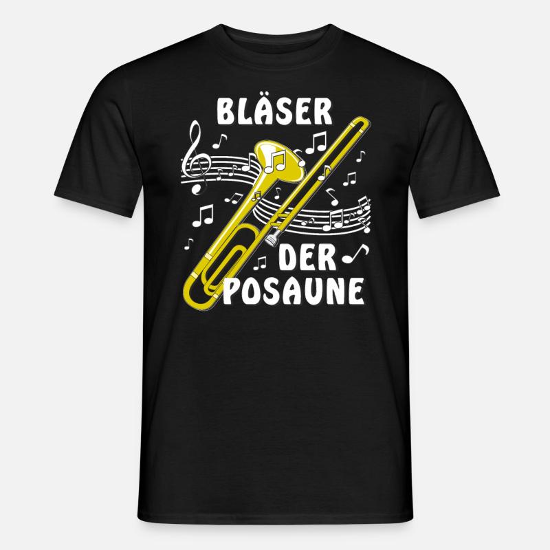 BLÄSER DER POSAUNE - Männer T-Shirt - Schwarz