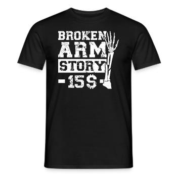 Histoire du bras cassé - T-shirt homme - noir - Devant - AI Model Male 178 light (178cm)