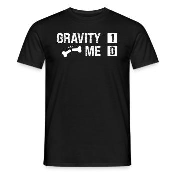 Gravity vs Me - Fracture osseuse - T-shirt homme - noir - Devant - AI Model Male 178 light (178cm)