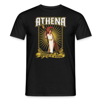 Athena - Goddess of Wisdom - Men's T-Shirt - black - Front - AI Model Male 178 light (178cm)