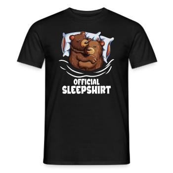 Official Sleepshirt Bärchen Paar Bärenmama Baby - Männer T-Shirt - Schwarz - Vorne - AI Model Male 178 light (178cm)
