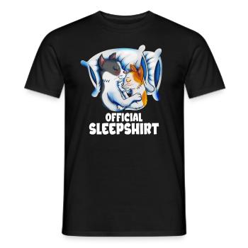 Katzen Katzenbaby Kuscheln Katzenbesitzer Kater - Männer T-Shirt - Schwarz - Vorne - AI Model Male 178 light (178cm)