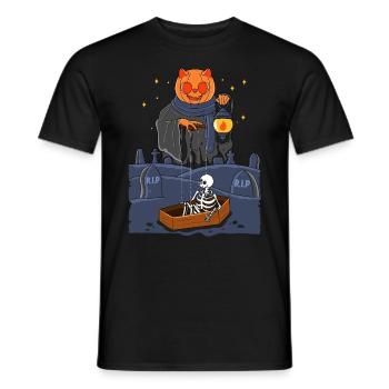 Wake Up, It’s Halloween Night - Men's T-Shirt - black - Front - AI Model Male 178 light (178cm)