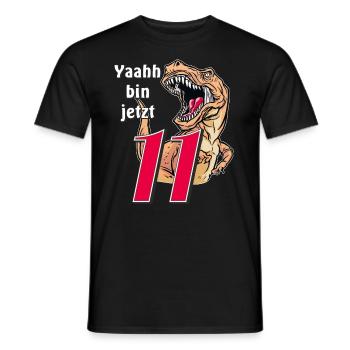 BIRTHDAY Yaahh am now 11 - Men's T-Shirt - black - Front - AI Model Male 178 light (178cm)