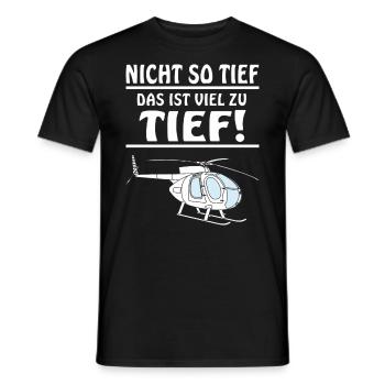 HUBSCHRAUBER NICHT SO TIEF - Männer T-Shirt - Schwarz - Vorne - AI Model Male 178 light (178cm)