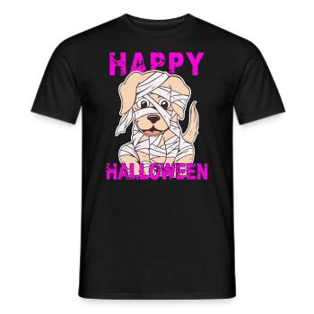 DOG HAPPY HALLOWEEN - Men's T-Shirt - black - Front - AI Model Male 178 light (178cm)