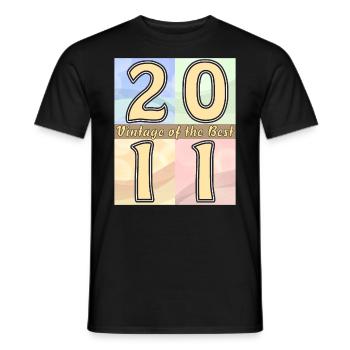 BIRTHDAY YEAR 2011 - Men's T-Shirt - black - Front - AI Model Male 178 light (178cm)