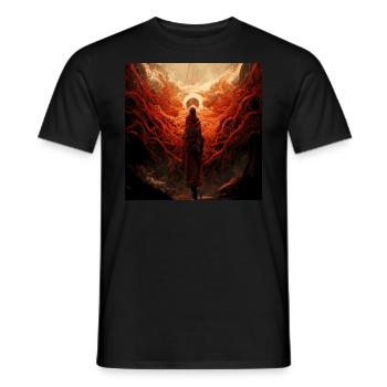 Dark Wanderer - Männer T-Shirt - Schwarz - Vorne - AI Model Male 178 light (178cm)