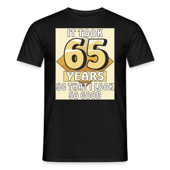 IT TOOK 65 YEARS - Men's T-Shirt - black - Front - AI Model Male 178 light (178cm)
