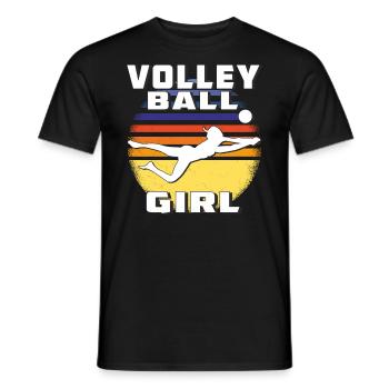 VOLLEYBALL GIRL - Männer T-Shirt - Schwarz - Vorne - AI Model Male 178 light (178cm)