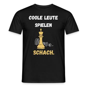 Schach Geschenk Schachspiel Shirt Schachmatt König - Männer T-Shirt - Schwarz - Vorne - AI Model Male 178 light (178cm)
