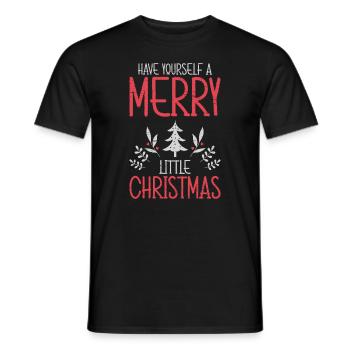 Gönnen Sie sich ein frohes kleines Weihnachtsfest - Männer T-Shirt - Schwarz - Vorne - AI Model Male 178 light (178cm)