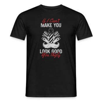 Si je ne peux pas te faire paraître bien, tu es moche - T-shirt homme - noir - Devant - AI Model Male 178 light (178cm)