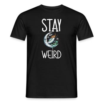 Restez bizarre Objet volant non identifié dans l’espace - T-shirt homme - noir - Devant - AI Model Male 178 light (178cm)