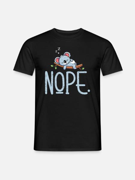 Nope Koala Bär für einen Zoo Tierliebhaber - Männer T-Shirt - Schwarz