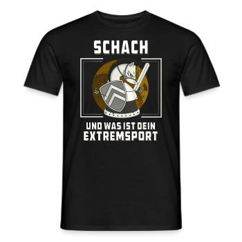 SCHACH UND WAS IST DEIN EXTREMSPORT - Männer T-Shirt - Schwarz - Vorne - AI Model Male 178 light (178cm)