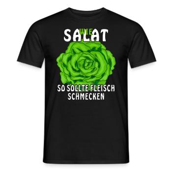 WIE SALAT - Männer T-Shirt - Schwarz - Vorne - AI Model Male 178 light (178cm)