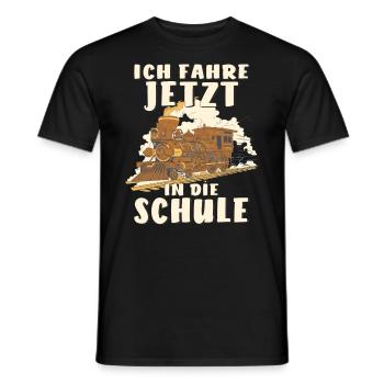 ICH FAHRE JETZT IN DIE SCHULE - Männer T-Shirt - Schwarz - Vorne - AI Model Male 178 light (178cm)