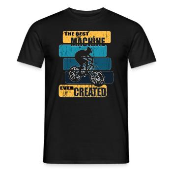 Cyclistes Vélo Biker BMX - T-shirt homme - noir - Devant - AI Model Male 178 light (178cm)