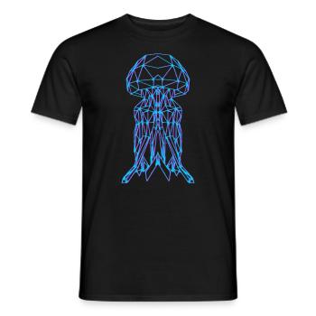 Qualle Vaporwave - Männer T-Shirt - Schwarz - Vorne - AI Model Male 178 light (178cm)