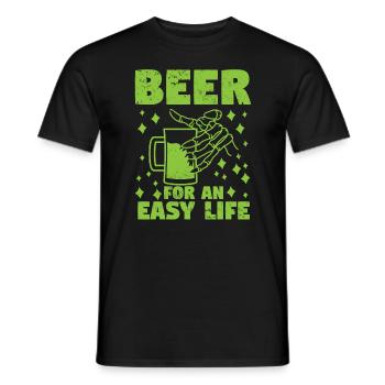 Beer Beer Drinker Party Pub Alcohol - Men's T-Shirt - black - Front - AI Model Male 178 light (178cm)