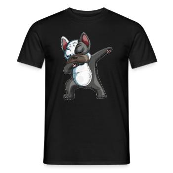 Dabbing Französische Bulldoge Hunde Dab Haustier - Männer T-Shirt - Schwarz - Vorne - AI Model Male 178 light (178cm)