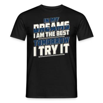 DANS MES RÊVES, JE SUIS LE MEILLEUR - T-shirt homme - noir - Devant - AI Model Male 178 light (178cm)
