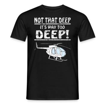 HÉLICOPTÈRE PAS SI PROFOND - T-shirt homme - noir - Devant - AI Model Male 178 light (178cm)