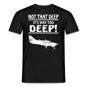 MOTORFLIEGER PAS SI PROFOND - T-shirt homme - noir - Devant - AI Model Male 178 light (178cm)