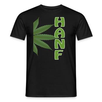 HANF - Männer T-Shirt - Schwarz - Vorne - AI Model Male 178 light (178cm)