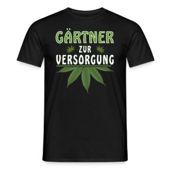 HANF GÄRTNER ZUR SELBSTVERSORGUNG - Männer T-Shirt - Schwarz - Vorne - AI Model Male 178 light (178cm)