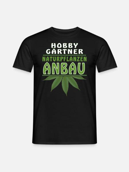 HANF HOBBY GÄRTNER - Männer T-Shirt - Schwarz