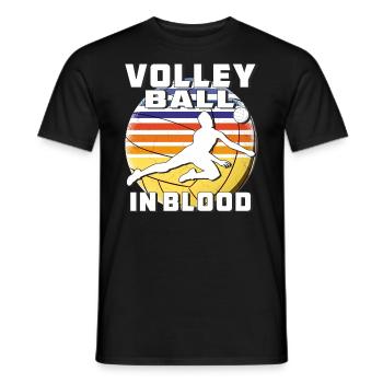 VOLLEYBALL IN BLOOD - Männer T-Shirt - Schwarz - Vorne - AI Model Male 178 light (178cm)