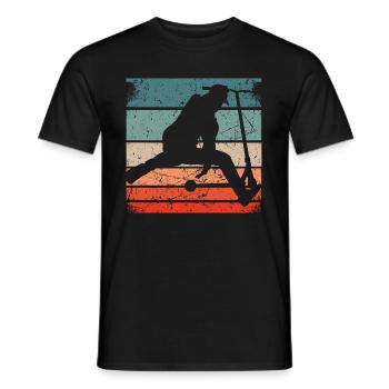 Stunt Scooter Kinder Tretroller Zubehör Roller Fun - Männer T-Shirt - Schwarz - Vorne - AI Model Male 178 light (178cm)